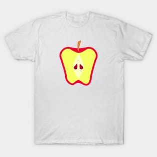 Red Apple Fruit Halved T-Shirt